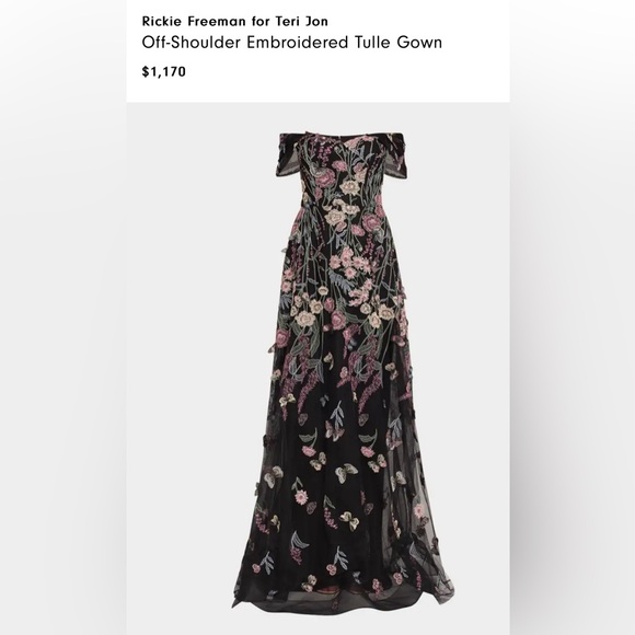sachin and babi light blue dress Rickie Freeman for Teri Jon | Dresses | Rickie Freeman For Teri Jon Black  Off Shoulder Embroidered Tulle Gown Size8
